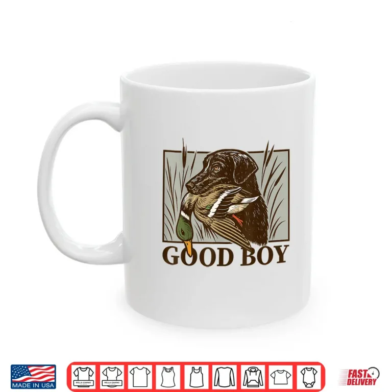 Mug Vintage Dog Good Boy Duck Hunting Labrador Retriever Gift Shirt