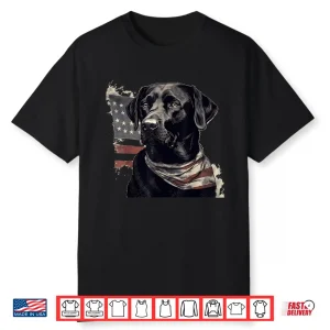 American Usa Flag Lab Owner Black Labrador Retriever Shirt