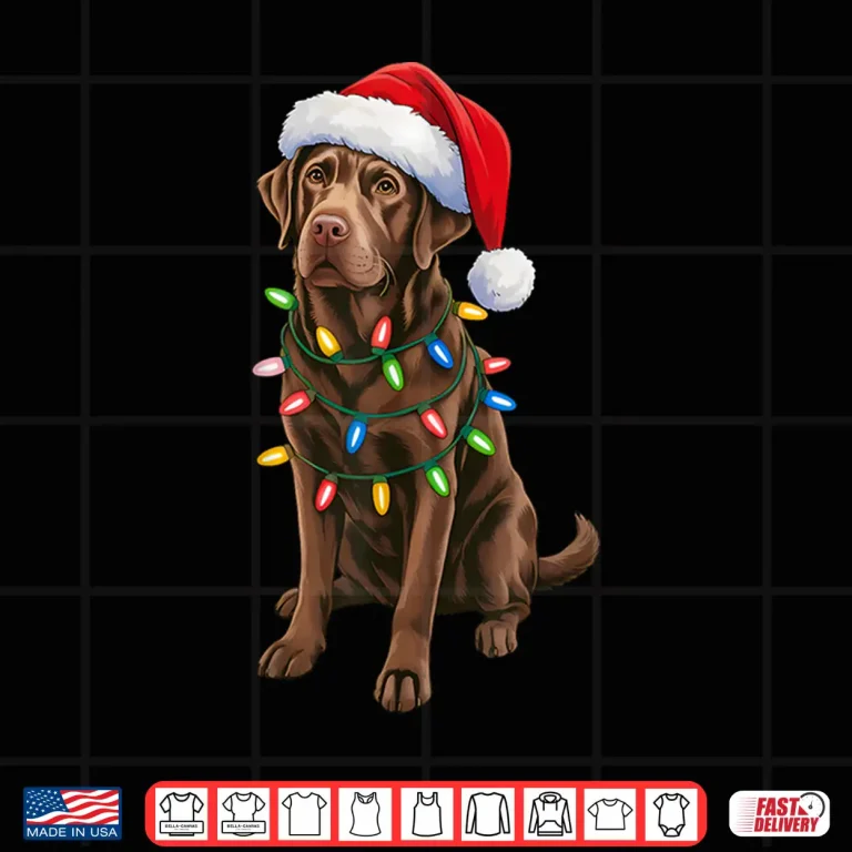 Design Christmas Chocolate Lab Labrador Retriever Men Women Kids Shirt