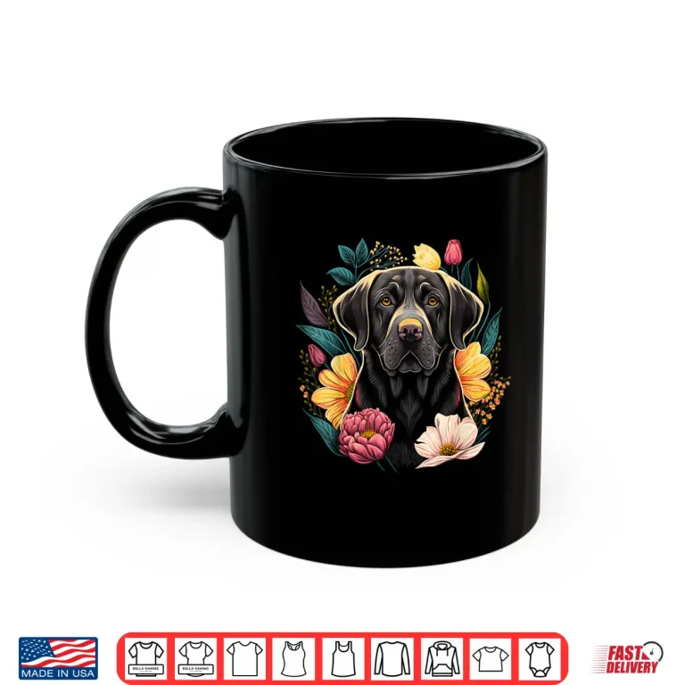 Mug Cute black Labrador Dog on black Labrador Retriever Lover Shirt