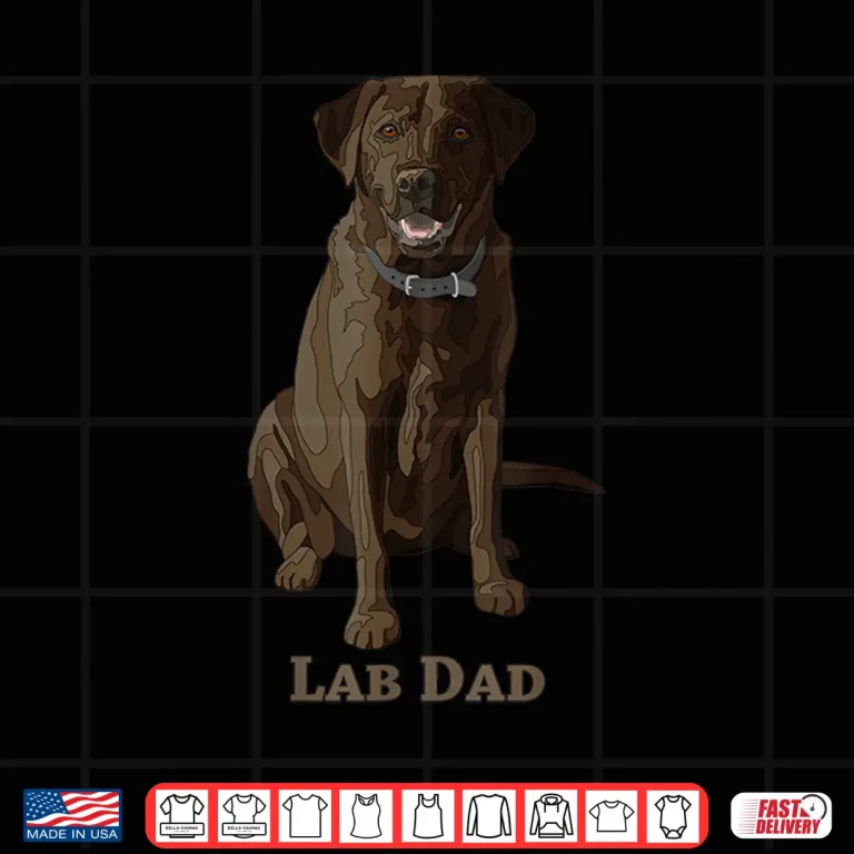 Design Lab Dad Chocolate Labrador Retriever Dog Lover Gift Shirt