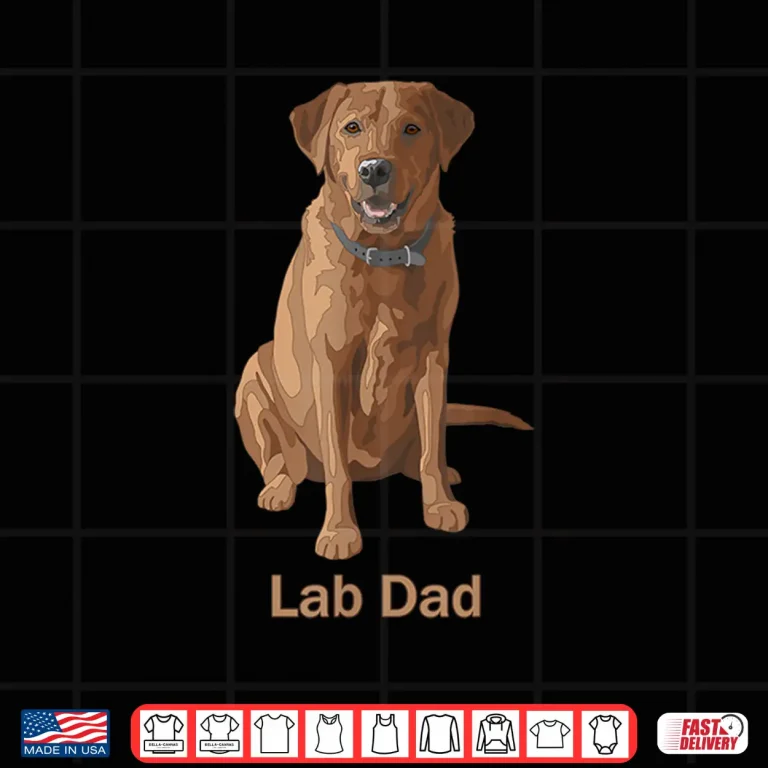 Design Lab Dad Fox Red Labrador Retriever Dog Lovers Gift Shirt