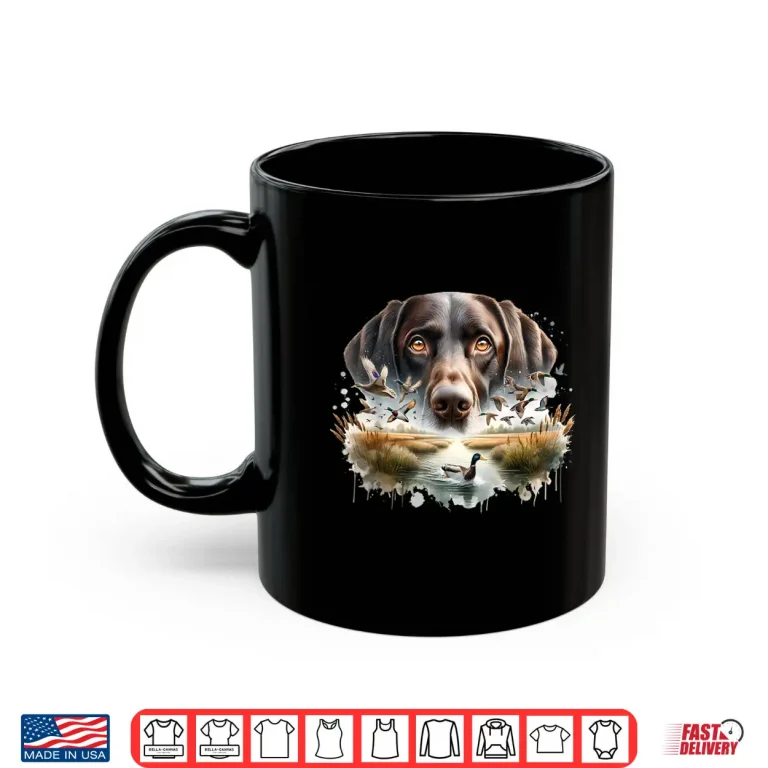 Mug Labrador Retriever with Mallard Ducks Hunting Duck Hunter Shirt