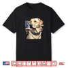 American Usa Flag Lab Owner Yellow Labrador Retriever Shirt