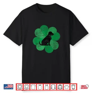 Black Lab St. Patrick’S Day Shirt Retro Labrador Retriever Shirt
