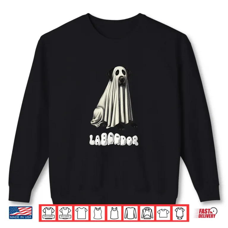 Sweatshirt Cute Black Labrador Retriever Halloween Ghost LaBOOdor Lab Shirt