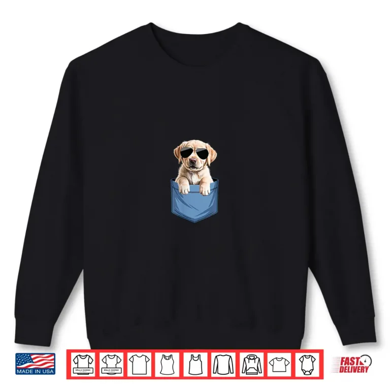 Sweatshirt Cute Pocket Labrador Retriever Lover Yellow Lab Mom Shirt