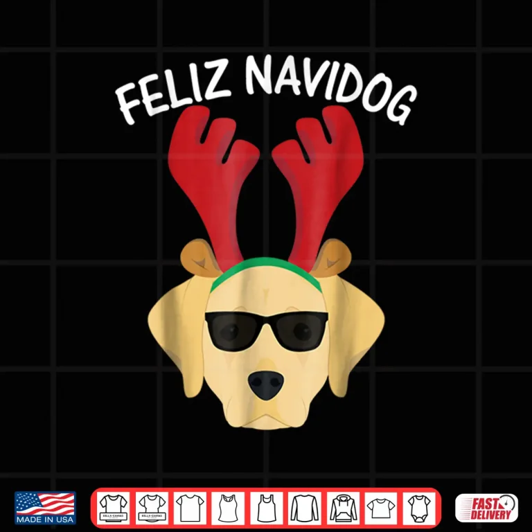 Design Feliz Navidog Navidad Labrador Retriever Christmas Shirt