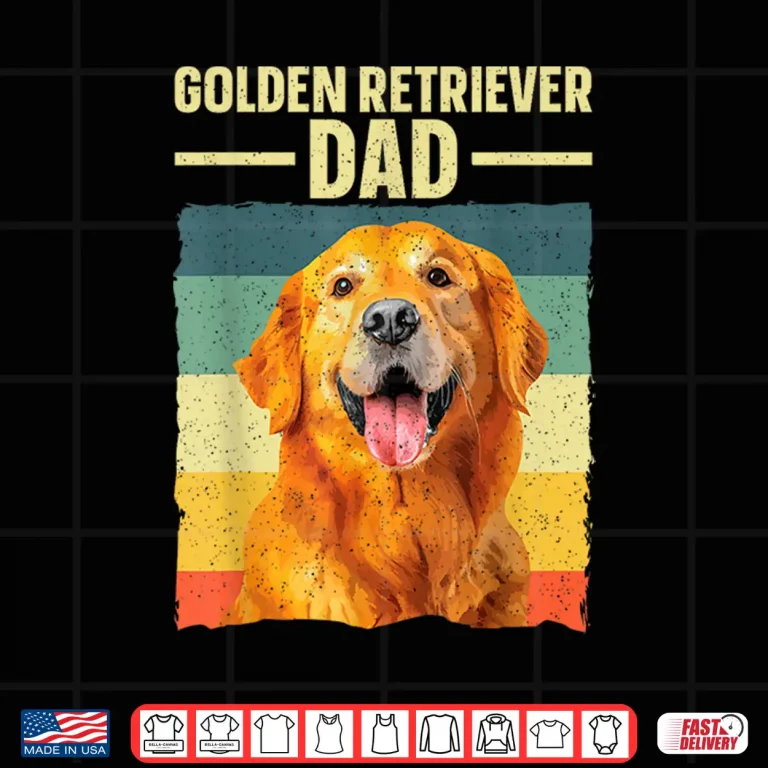Design Golden Retriever Dad Art For Men Father Golden Retriever Shirt