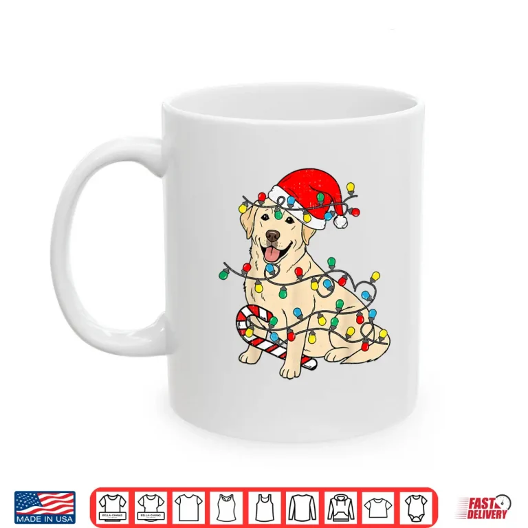 Mug Labrador Retriever Dog Christmas Lights Xmas Pet Dog Lover Shirt