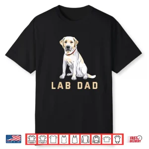 Mens Lab Dad Yellow Labrador Retriever Shirt For Men Shirt