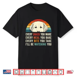 Retro Every Snack You Make Every Meal You Bake Yellow Lab Shirt