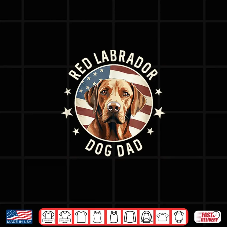Design Red Labrador Retriever Dog Dad Shirt