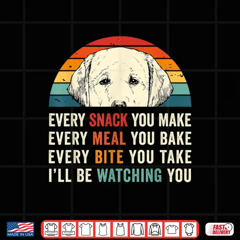 Design Retro Every snack you make Every meal you bake Yellow Lab Shirt