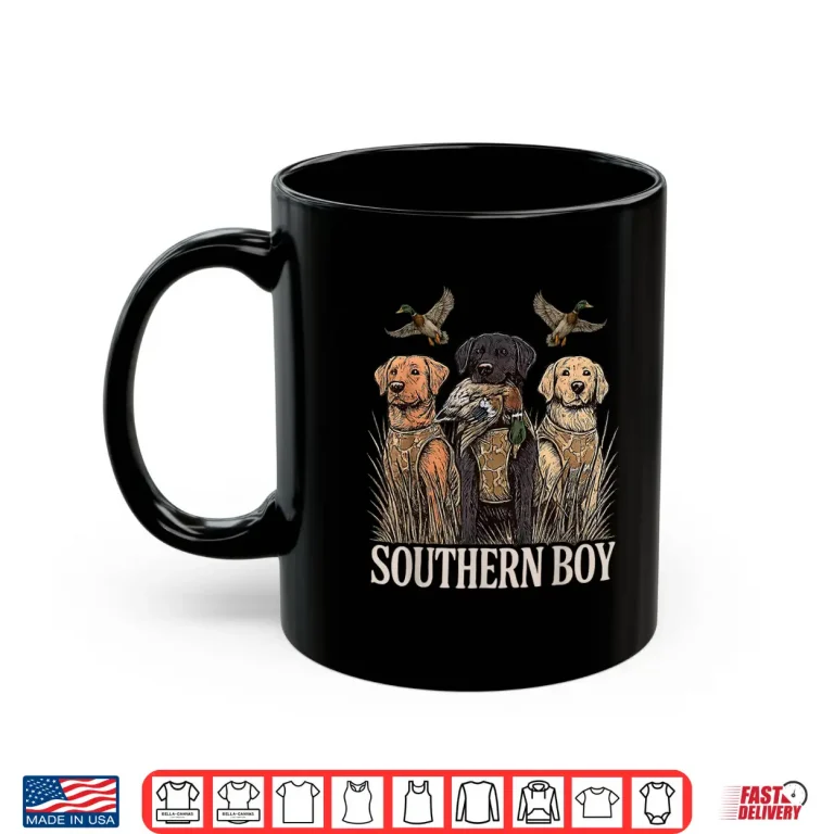 Mug Southern Boy Duck Hunting Dog Labrador Retriever Dog Shirt