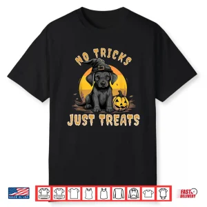 Labrador Retriever Dog Halloween No Tricks Just Treats Lab Shirt