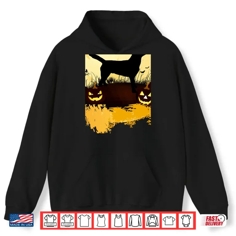 Hoodie Halloween Labrador Retriever Shirt Dog Pumpkin Bat Shirt