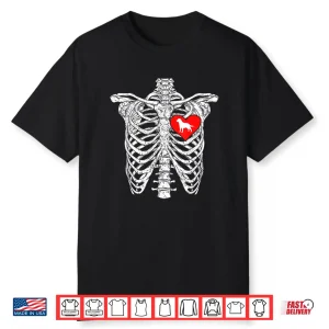 Skeleton Rib Cage Labrador Retriever Dog Halloween Shirt