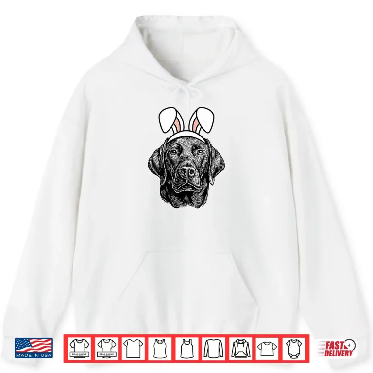Hoodie Easter Labrador Retriever Cute Dog Lab Easter Bunny Ears Shirt 1