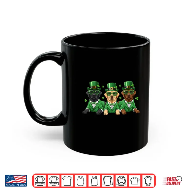 Mug Funny Labrador Retriever Shamrock St Patricks Day Irish Dog Shirt 1