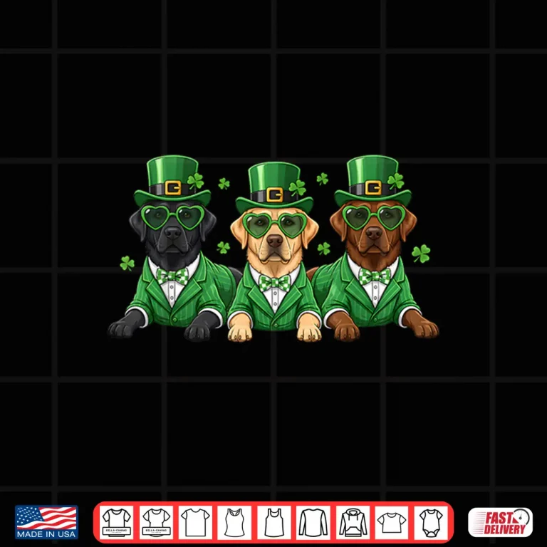 Design Funny Labrador Retriever Shamrock St Patricks Day Irish Dog Shirt 1