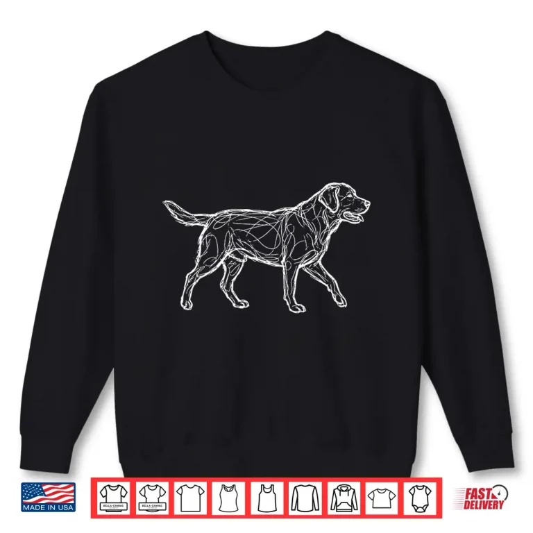 Sweatshirt Labrador Line Art Shirt 1