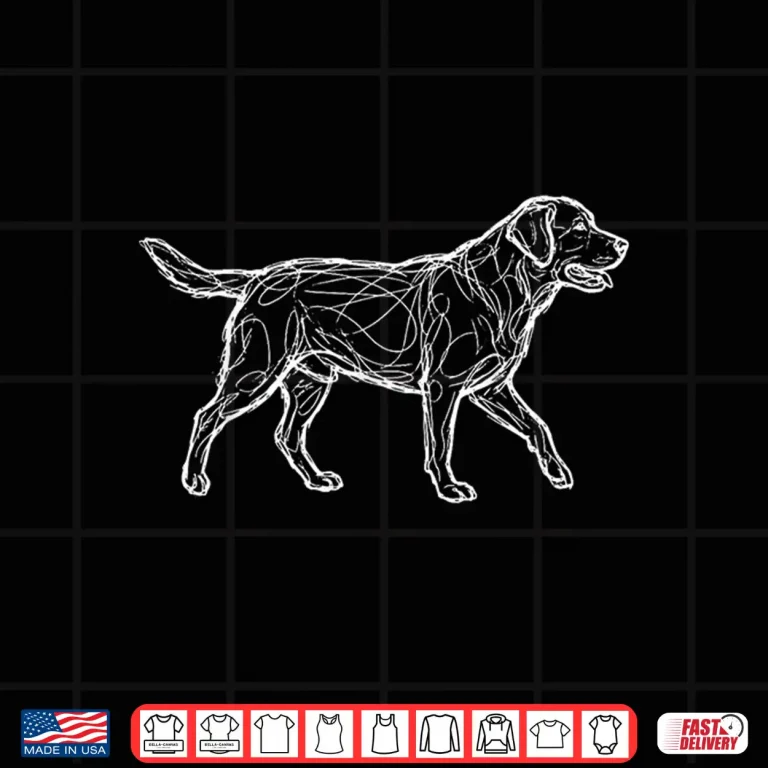 Design Labrador Line Art Shirt 1