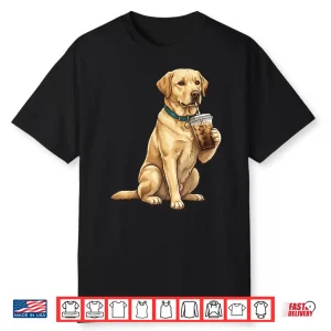 Labrador Retriever Iced Coffee Lover Funny Dog Shirt