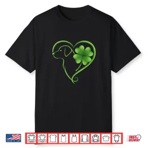 Labrador Retriever Shamrock Heart St Patricks Day Women Men Shirt