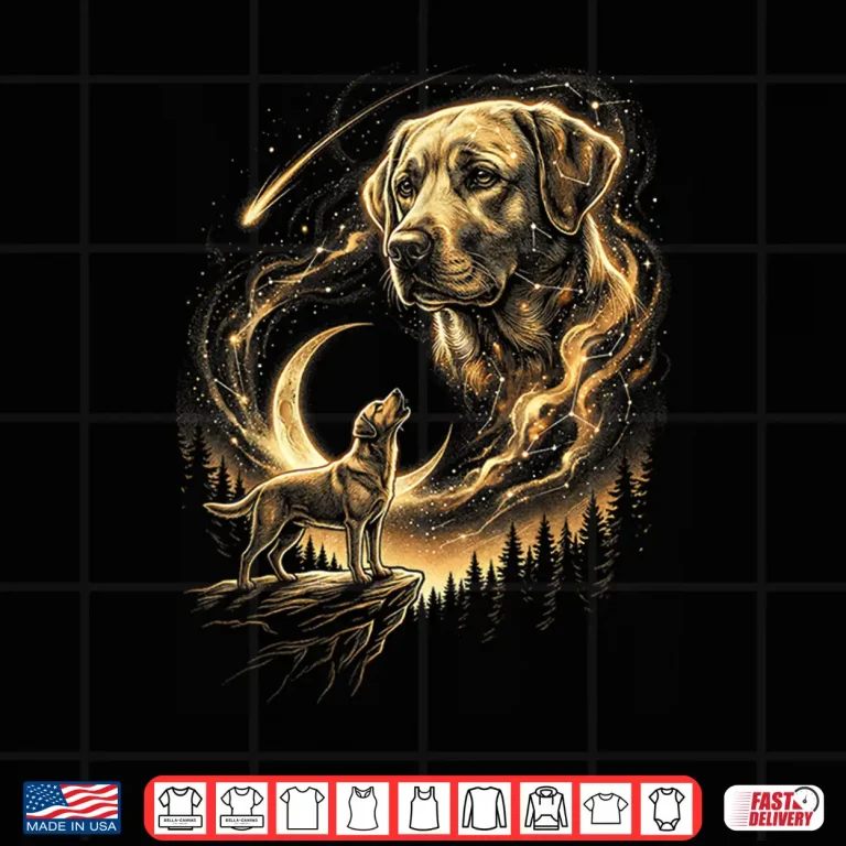 Design Labrador Retriever to The Moon Vintage 90s Retro Animal Dog Shirt