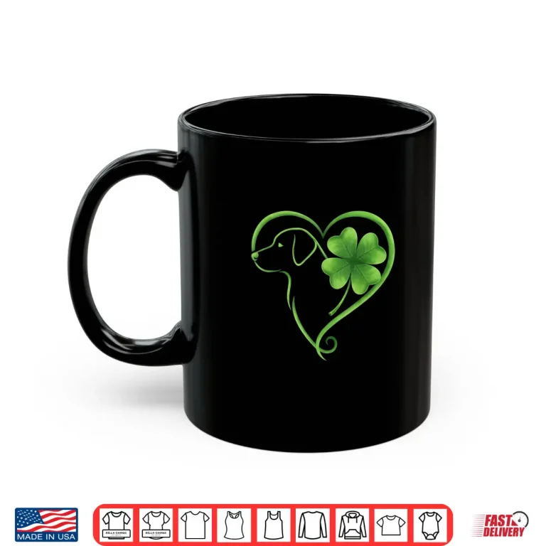 Mug Labrador Retriever Shamrock Heart St Patricks Day Women Men Shirt 1