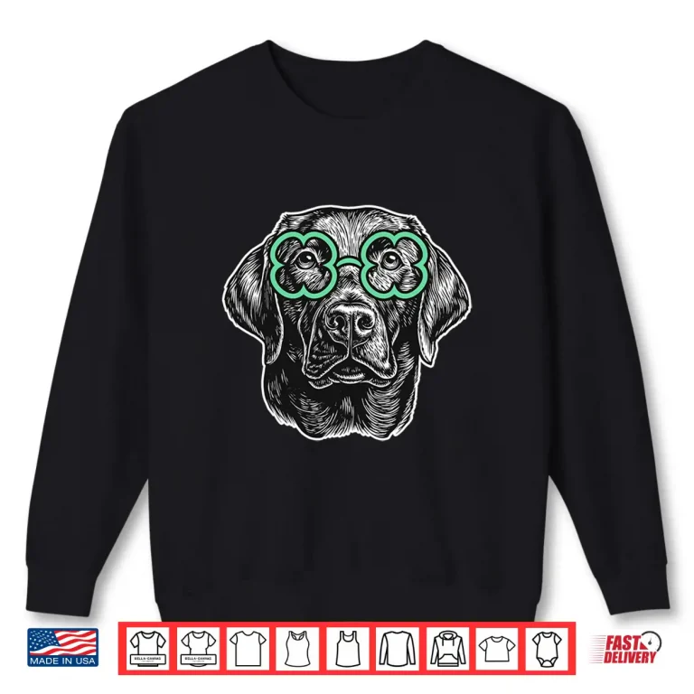 Sweatshirt St. Patricks Day Labrador Retriever Cute St Paddys Day Dog Shirt