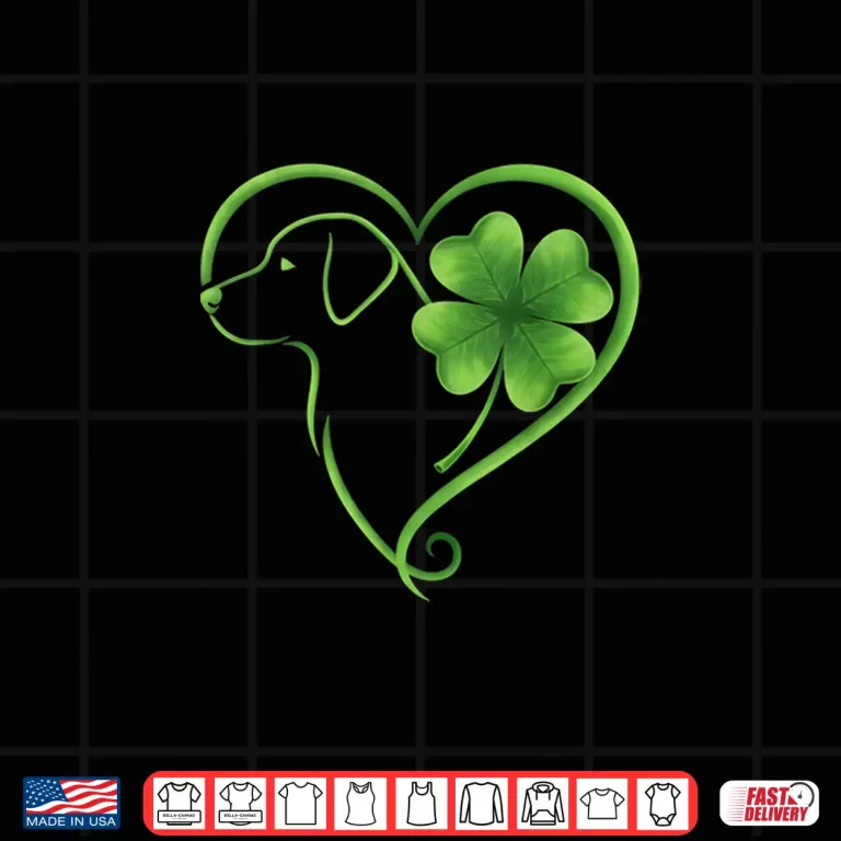 Design Labrador Retriever Shamrock Heart St Patricks Day Women Men Shirt 1