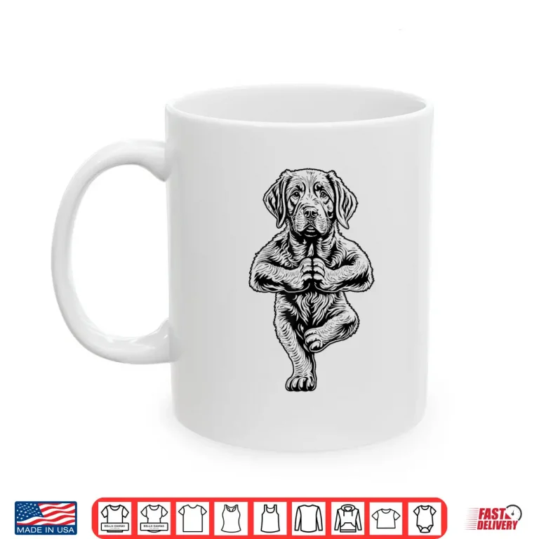 Labrador Retriever Yoga Lab Puppy Dog Tree Pose Vrikshasana Shirt 2 Mug Labrador Retriever Yoga Lab Puppy Dog Tree Pose Vrikshasana Shirt 1
