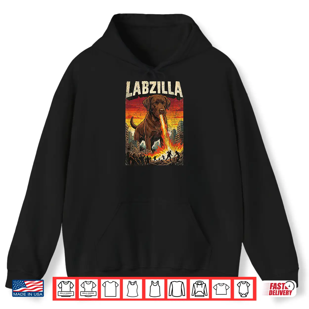 Labzilla Giant Chocolate Labrador Retriever Dog Monster Shirt Labzilla Giant Chocolate Labrador Retriever Dog Monster Shirt