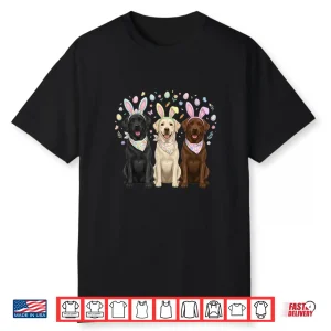 Three Labrador Retriever Easter Bunny Dog Lover Shirt