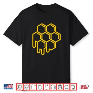 Honeycomb Dripping Honey Gift Honeycomb Collector Shirt