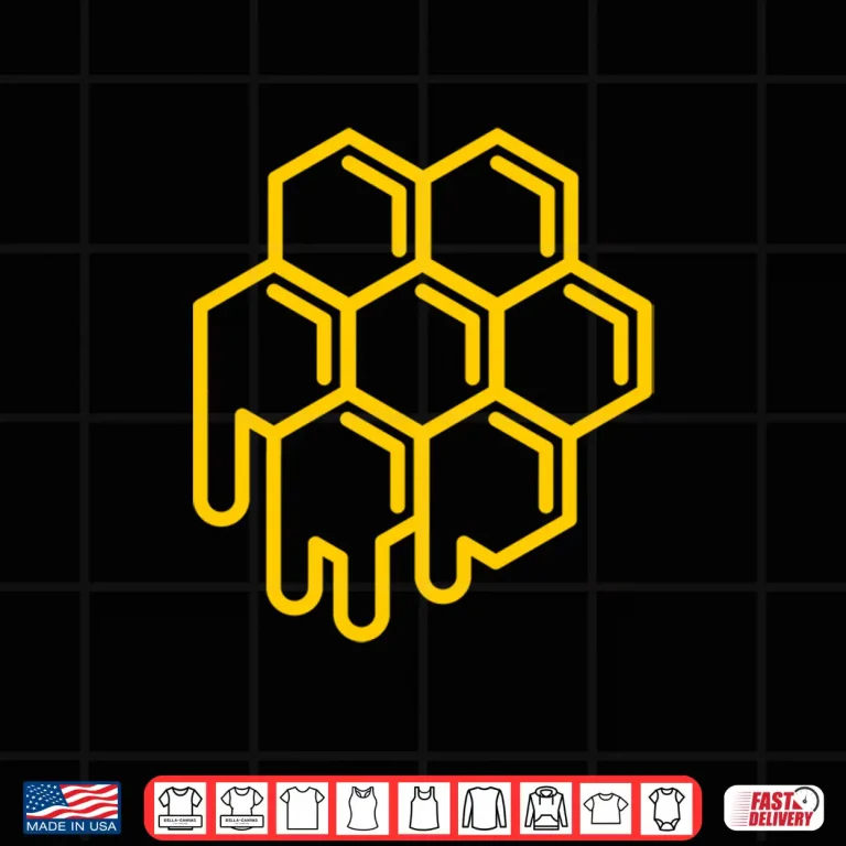 Design Honeycomb Dripping Honey Gift Honeycomb Collector Shirt