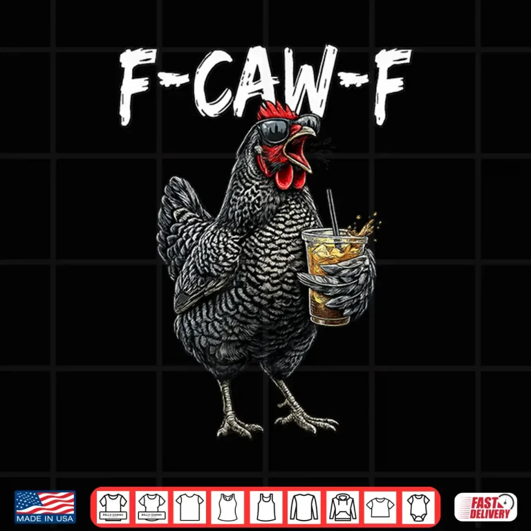 Design Vintage Rooster F Caw F Coffee Drinker Sarcastic Humor Shirt
