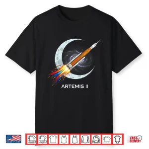 Artemis Ii Rocket Launch To The Moon Artemis 2 Shirt