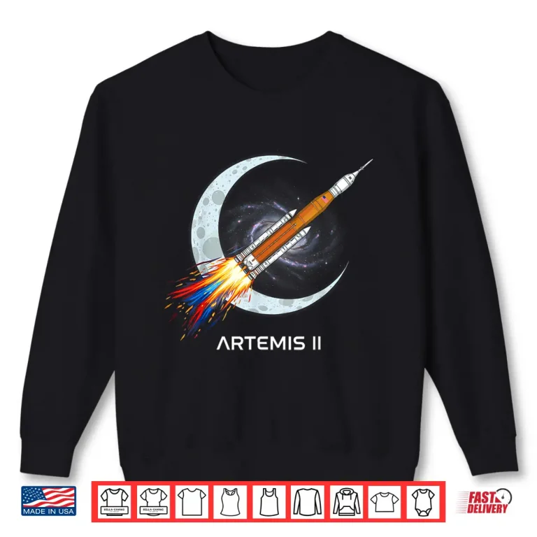 Sweatshirt Artemis II Rocket Launch to The Moon Artemis 2 Shirt
