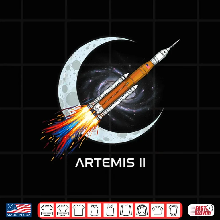 Design Artemis II Rocket Launch to The Moon Artemis 2 Shirt