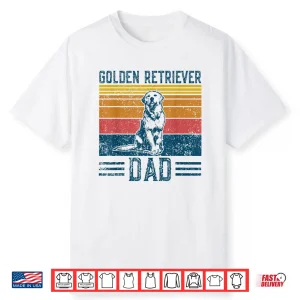 Dog Golden Dad Vintage Golden Retriever Dad Shirt