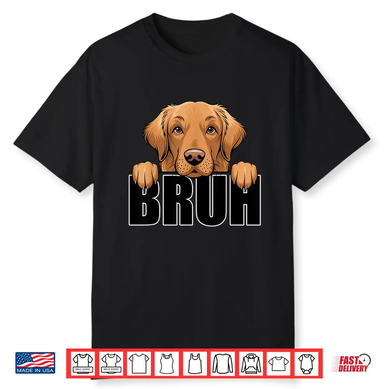 Funny Golden Retriever Bruh Cute Dog Lover Men Boys Kids Shirt Funny Golden Retriever Bruh Cute Dog Lover Men Boys Kids Shirt