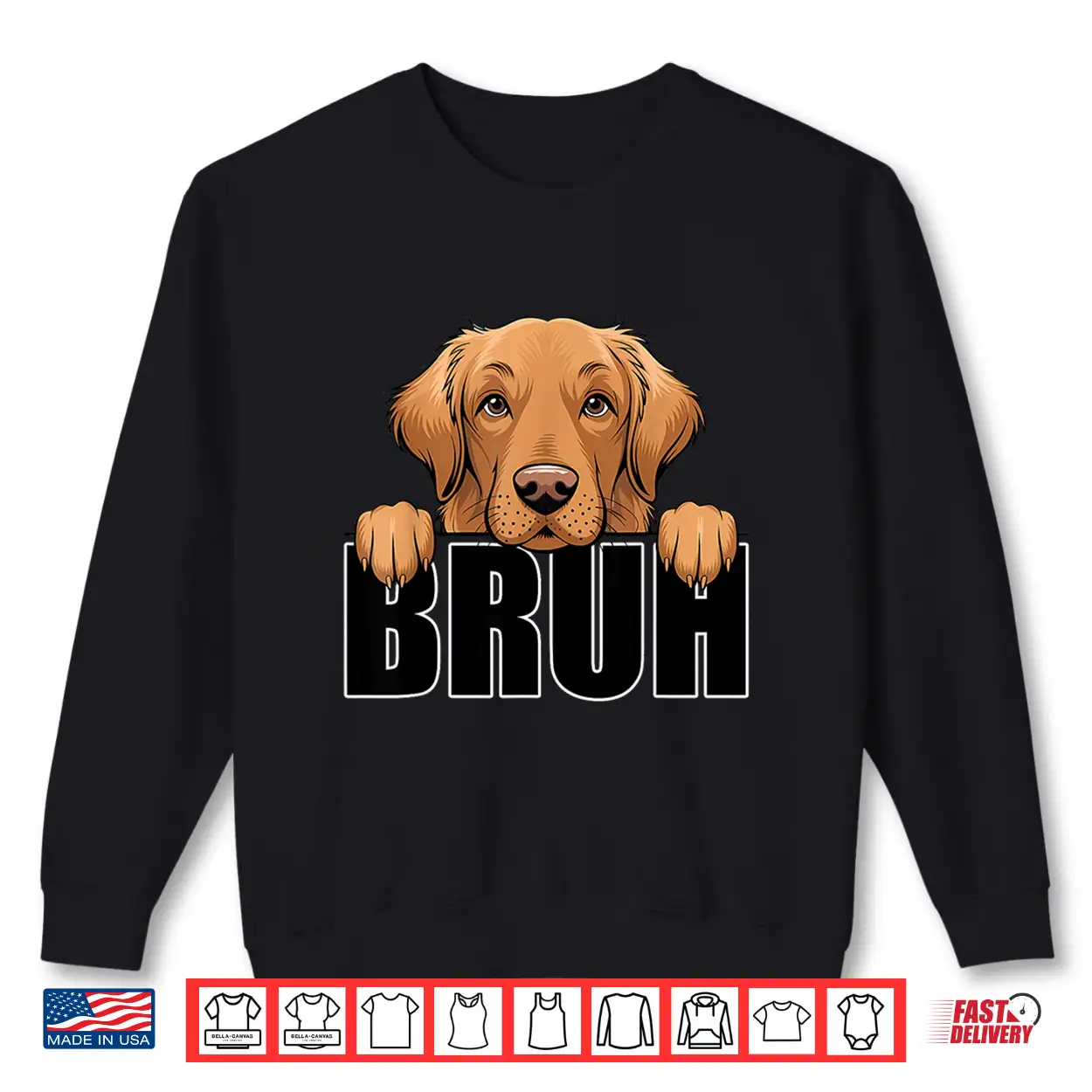 Funny Golden Retriever Bruh Cute Dog Lover Men Boys Kids Shirt Funny Golden Retriever Bruh Cute Dog Lover Men Boys Kids Shirt