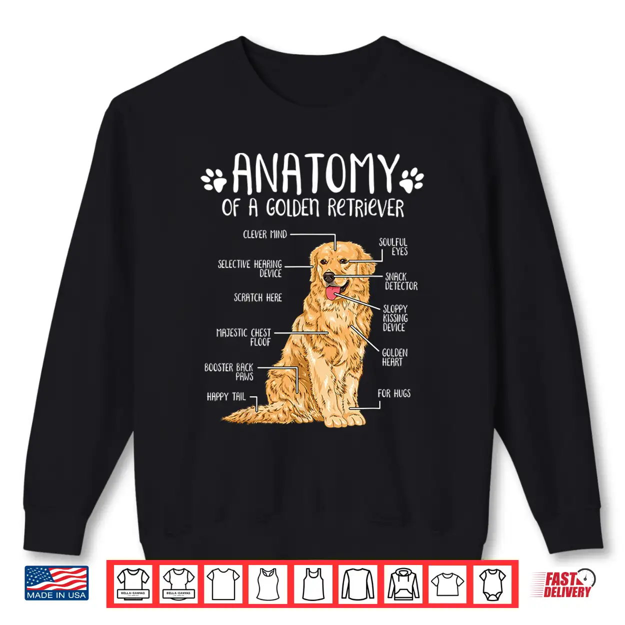 Funny Anatomy Golden Retriever Dog Lover Gift Shirt Funny Anatomy Golden Retriever Dog Lover Gift Shirt