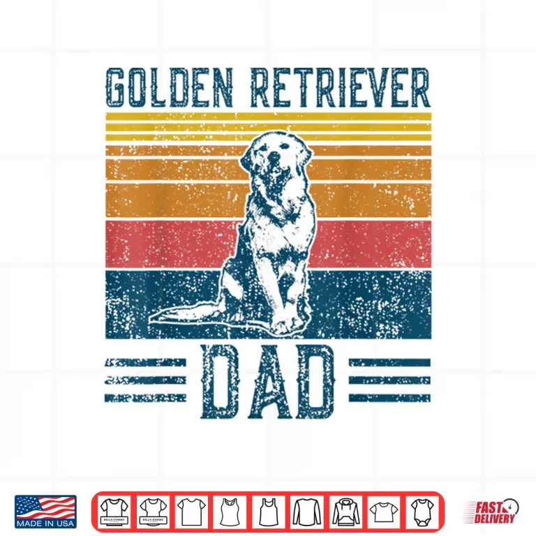 Design Dog Golden Dad Vintage Golden Retriever Dad Shirt