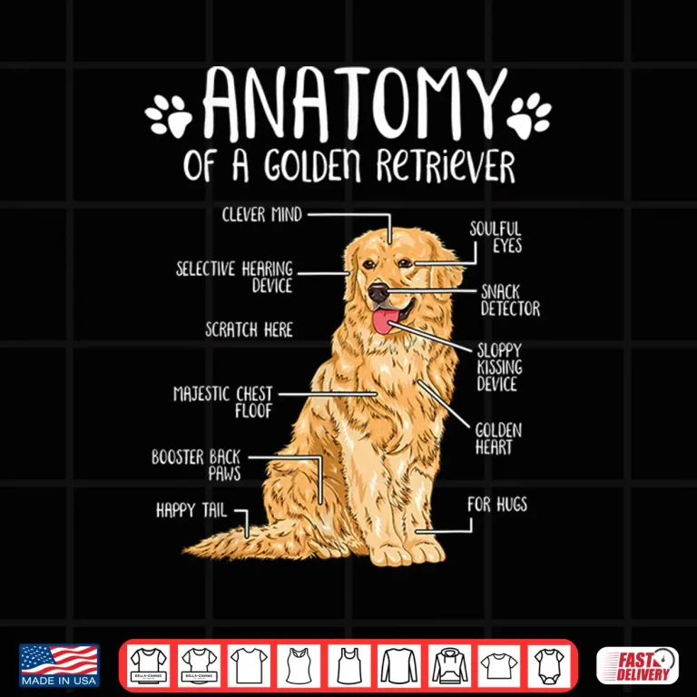Funny Anatomy Golden Retriever Dog Lover Gift Shirt 4 Design Funny Anatomy Golden Retriever Dog Lover Gift Shirt