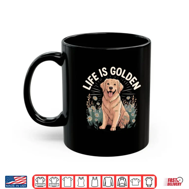 Mug Funny Golden Retriever Costume for Men Women Kids Goldie Shirt