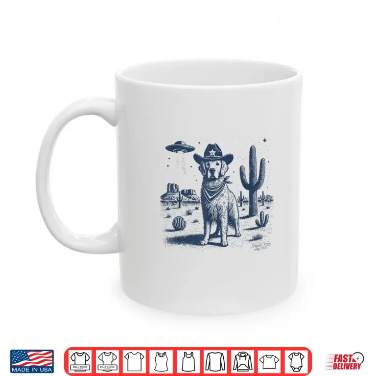 Golden Retriever Cowboy Ufo Golden Retriever Cowboy Hat Shirt 3 Mug Golden Retriever Cowboy UFO Golden Retriever Cowboy Hat Shirt